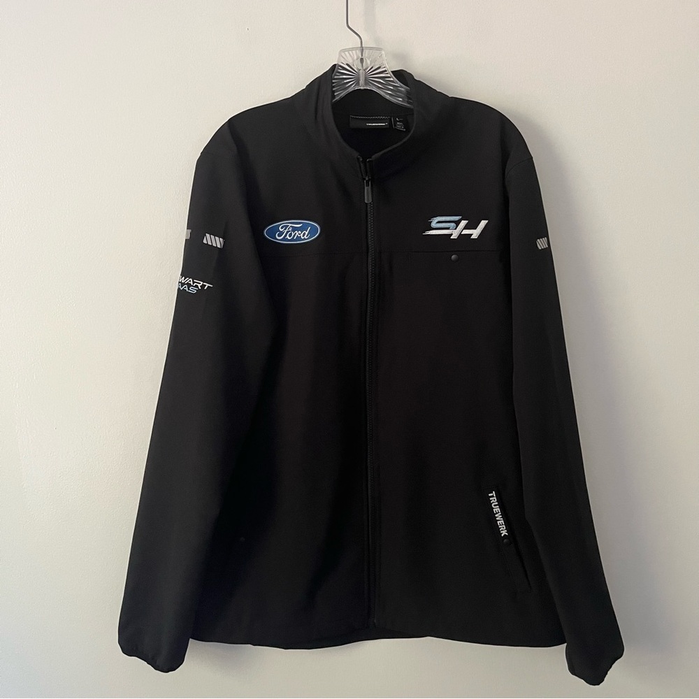 Truewerk Stuart Haas Ford Racing Black Bomber Shell Jacket Large